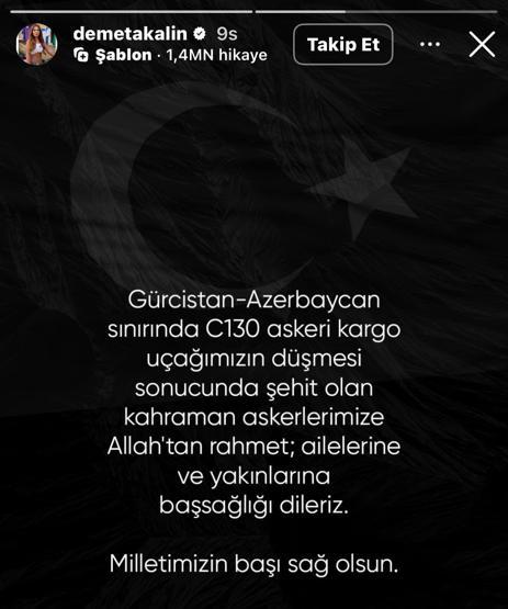 Ünlü isimlerden şehit olan askerlerimiz için taziye mesajları