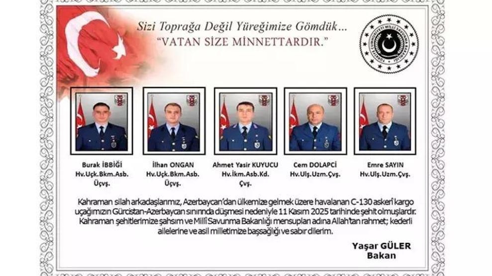 DÜŞEN KARGO UÇAĞINDAKİ ŞEHİTLERİMİZİN İSİMLERİ: Şehit Olan 20 Askerimizin Kimlik Bilgileri Açıklandı Son Şehidimizin Naaşı Bulundu İşte Şehitlerimizin İsim Listesi...