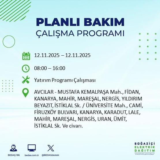 İSTANBUL ELEKTRİK KESİNTİSİ 12 KASIM: Hangi İlçelerde Elektrikler Kesik Bedaş Ayedaş İstanbul Elektrik Kesintisi Ne Zaman Bitecek