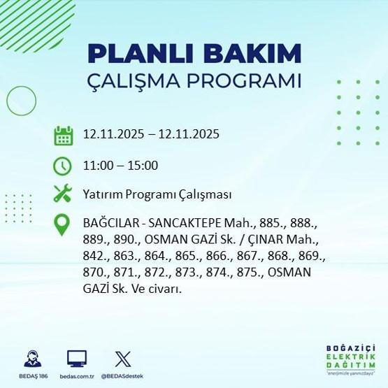 İSTANBUL ELEKTRİK KESİNTİSİ 12 KASIM: Hangi İlçelerde Elektrikler Kesik Bedaş Ayedaş İstanbul Elektrik Kesintisi Ne Zaman Bitecek