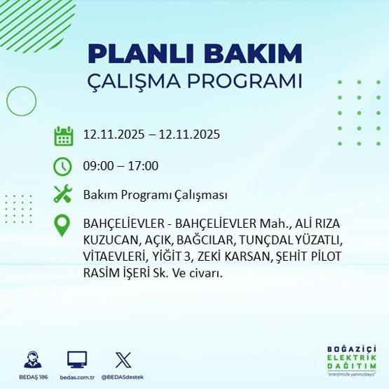 İSTANBUL ELEKTRİK KESİNTİSİ 12 KASIM: Hangi İlçelerde Elektrikler Kesik Bedaş Ayedaş İstanbul Elektrik Kesintisi Ne Zaman Bitecek