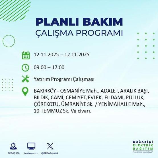 İSTANBUL ELEKTRİK KESİNTİSİ 12 KASIM: Hangi İlçelerde Elektrikler Kesik Bedaş Ayedaş İstanbul Elektrik Kesintisi Ne Zaman Bitecek