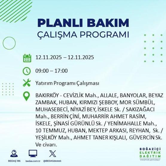 İSTANBUL ELEKTRİK KESİNTİSİ 12 KASIM: Hangi İlçelerde Elektrikler Kesik Bedaş Ayedaş İstanbul Elektrik Kesintisi Ne Zaman Bitecek