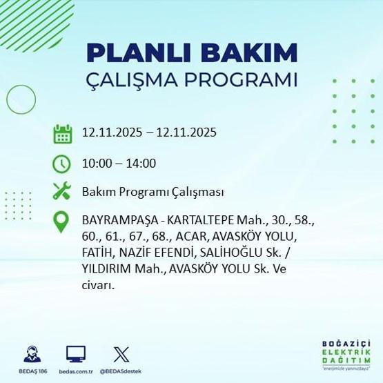 İSTANBUL ELEKTRİK KESİNTİSİ 12 KASIM: Hangi İlçelerde Elektrikler Kesik Bedaş Ayedaş İstanbul Elektrik Kesintisi Ne Zaman Bitecek