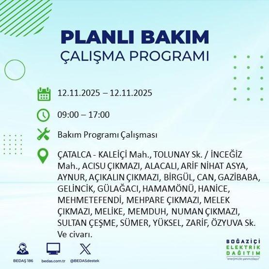 İSTANBUL ELEKTRİK KESİNTİSİ 12 KASIM: Hangi İlçelerde Elektrikler Kesik Bedaş Ayedaş İstanbul Elektrik Kesintisi Ne Zaman Bitecek