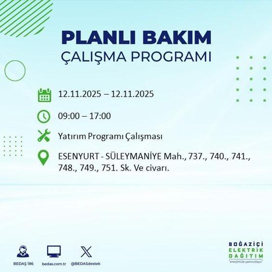 İSTANBUL ELEKTRİK KESİNTİSİ 12 KASIM: Hangi İlçelerde Elektrikler Kesik Bedaş Ayedaş İstanbul Elektrik Kesintisi Ne Zaman Bitecek