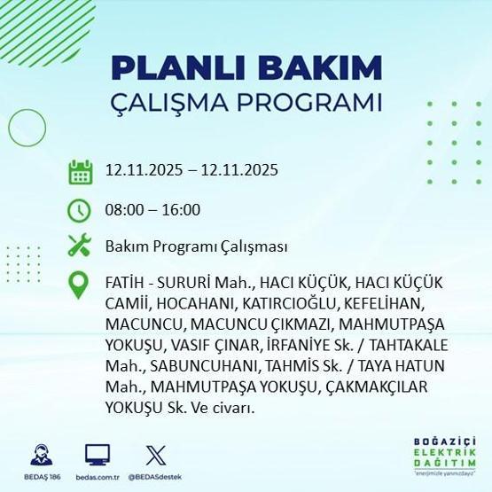 İSTANBUL ELEKTRİK KESİNTİSİ 12 KASIM: Hangi İlçelerde Elektrikler Kesik Bedaş Ayedaş İstanbul Elektrik Kesintisi Ne Zaman Bitecek