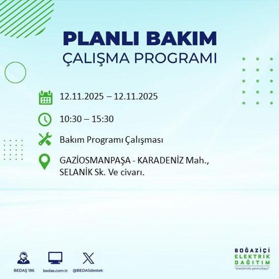 İSTANBUL ELEKTRİK KESİNTİSİ 12 KASIM: Hangi İlçelerde Elektrikler Kesik Bedaş Ayedaş İstanbul Elektrik Kesintisi Ne Zaman Bitecek