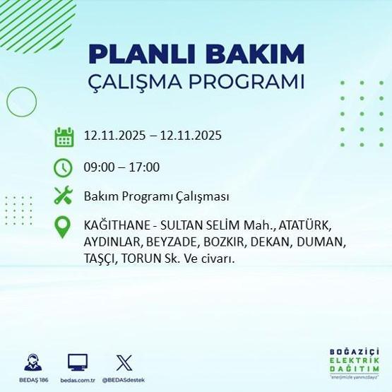 İSTANBUL ELEKTRİK KESİNTİSİ 12 KASIM: Hangi İlçelerde Elektrikler Kesik Bedaş Ayedaş İstanbul Elektrik Kesintisi Ne Zaman Bitecek