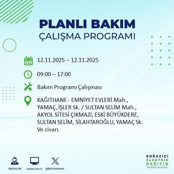 İSTANBUL ELEKTRİK KESİNTİSİ 12 KASIM: Hangi İlçelerde Elektrikler Kesik Bedaş Ayedaş İstanbul Elektrik Kesintisi Ne Zaman Bitecek