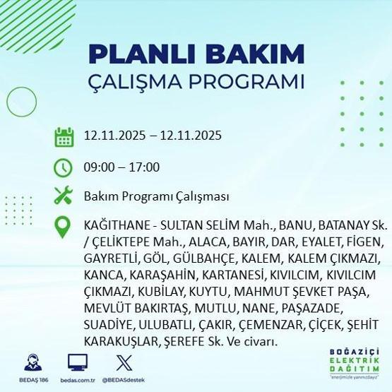 İSTANBUL ELEKTRİK KESİNTİSİ 12 KASIM: Hangi İlçelerde Elektrikler Kesik Bedaş Ayedaş İstanbul Elektrik Kesintisi Ne Zaman Bitecek