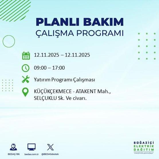 İSTANBUL ELEKTRİK KESİNTİSİ 12 KASIM: Hangi İlçelerde Elektrikler Kesik Bedaş Ayedaş İstanbul Elektrik Kesintisi Ne Zaman Bitecek