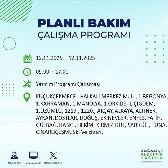 İSTANBUL ELEKTRİK KESİNTİSİ 12 KASIM: Hangi İlçelerde Elektrikler Kesik Bedaş Ayedaş İstanbul Elektrik Kesintisi Ne Zaman Bitecek