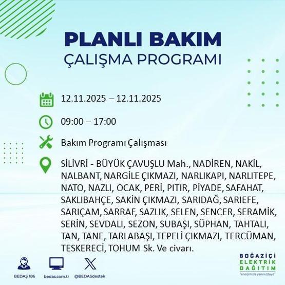 İSTANBUL ELEKTRİK KESİNTİSİ 12 KASIM: Hangi İlçelerde Elektrikler Kesik Bedaş Ayedaş İstanbul Elektrik Kesintisi Ne Zaman Bitecek
