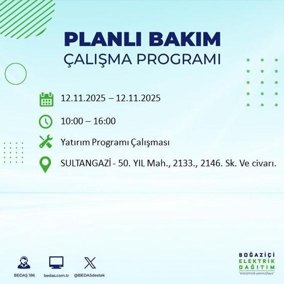 İSTANBUL ELEKTRİK KESİNTİSİ 12 KASIM: Hangi İlçelerde Elektrikler Kesik Bedaş Ayedaş İstanbul Elektrik Kesintisi Ne Zaman Bitecek