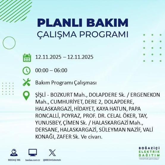 İSTANBUL ELEKTRİK KESİNTİSİ 12 KASIM: Hangi İlçelerde Elektrikler Kesik Bedaş Ayedaş İstanbul Elektrik Kesintisi Ne Zaman Bitecek
