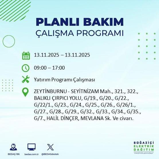 13 KASIM İSTANBUL ELEKTRİK KESİNTİSİ: Hangi İlçelerde Elektrikler Kesik Bedaş Ayedaş İstanbul Elektrik Kesintisi Ne Zaman Bitecek