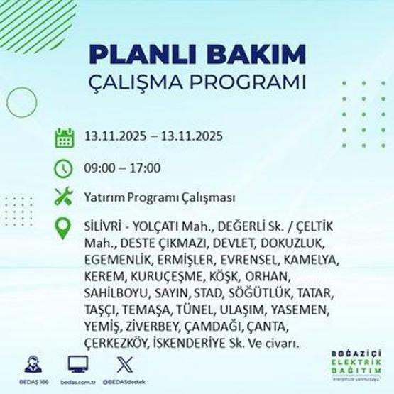 13 KASIM İSTANBUL ELEKTRİK KESİNTİSİ: Hangi İlçelerde Elektrikler Kesik Bedaş Ayedaş İstanbul Elektrik Kesintisi Ne Zaman Bitecek
