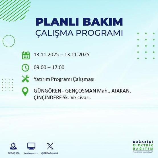 13 KASIM İSTANBUL ELEKTRİK KESİNTİSİ: Hangi İlçelerde Elektrikler Kesik Bedaş Ayedaş İstanbul Elektrik Kesintisi Ne Zaman Bitecek