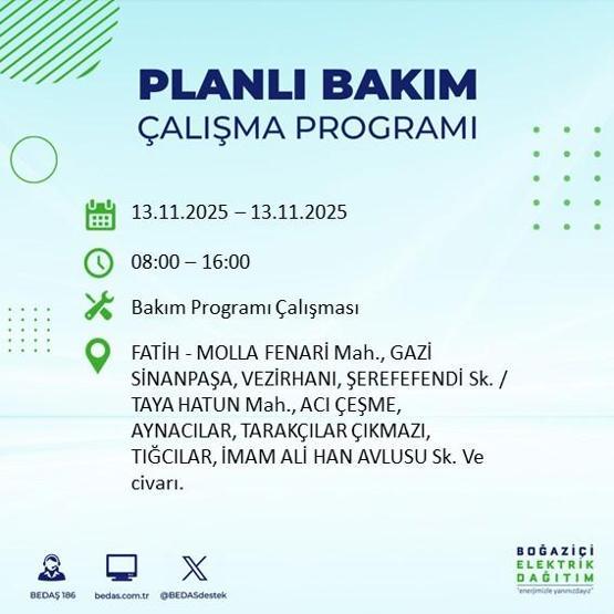 13 KASIM İSTANBUL ELEKTRİK KESİNTİSİ: Hangi İlçelerde Elektrikler Kesik Bedaş Ayedaş İstanbul Elektrik Kesintisi Ne Zaman Bitecek