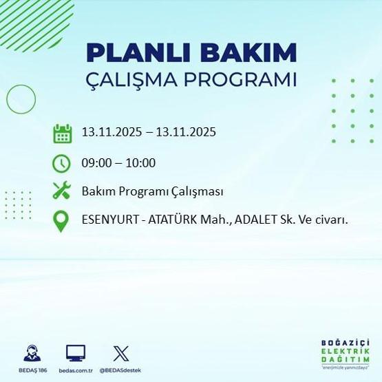 13 KASIM İSTANBUL ELEKTRİK KESİNTİSİ: Hangi İlçelerde Elektrikler Kesik Bedaş Ayedaş İstanbul Elektrik Kesintisi Ne Zaman Bitecek