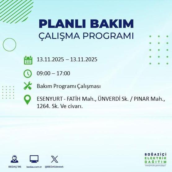 13 KASIM İSTANBUL ELEKTRİK KESİNTİSİ: Hangi İlçelerde Elektrikler Kesik Bedaş Ayedaş İstanbul Elektrik Kesintisi Ne Zaman Bitecek