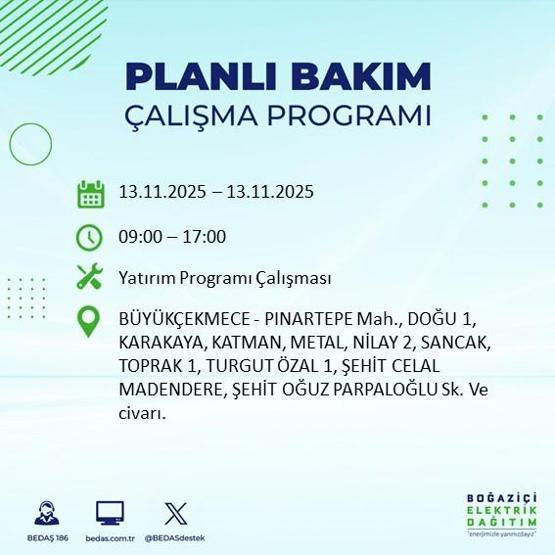 13 KASIM İSTANBUL ELEKTRİK KESİNTİSİ: Hangi İlçelerde Elektrikler Kesik Bedaş Ayedaş İstanbul Elektrik Kesintisi Ne Zaman Bitecek