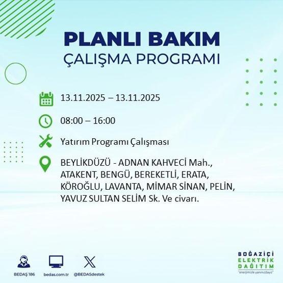 13 KASIM İSTANBUL ELEKTRİK KESİNTİSİ: Hangi İlçelerde Elektrikler Kesik Bedaş Ayedaş İstanbul Elektrik Kesintisi Ne Zaman Bitecek
