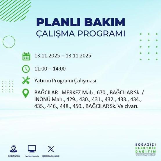 13 KASIM İSTANBUL ELEKTRİK KESİNTİSİ: Hangi İlçelerde Elektrikler Kesik Bedaş Ayedaş İstanbul Elektrik Kesintisi Ne Zaman Bitecek