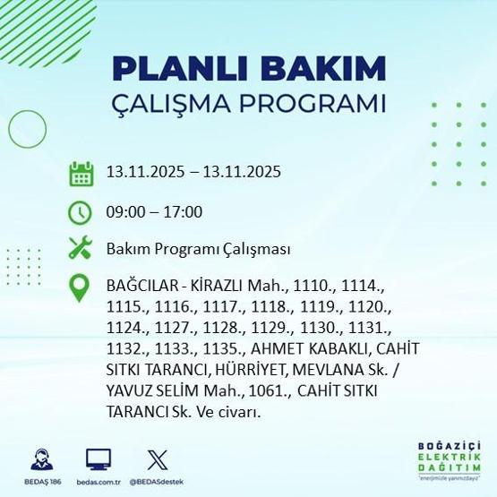 13 KASIM İSTANBUL ELEKTRİK KESİNTİSİ: Hangi İlçelerde Elektrikler Kesik Bedaş Ayedaş İstanbul Elektrik Kesintisi Ne Zaman Bitecek