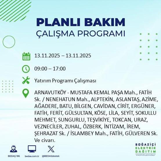 13 KASIM İSTANBUL ELEKTRİK KESİNTİSİ: Hangi İlçelerde Elektrikler Kesik Bedaş Ayedaş İstanbul Elektrik Kesintisi Ne Zaman Bitecek