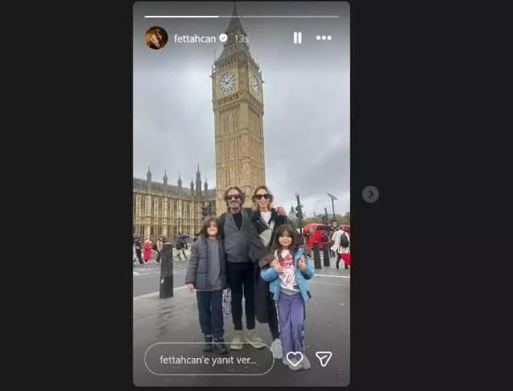 Fettah Can ve Cansu Kurtçu’nun İkizleri Büyüdü Aile İngiltere Tatilinden Kareleri Paylaştı