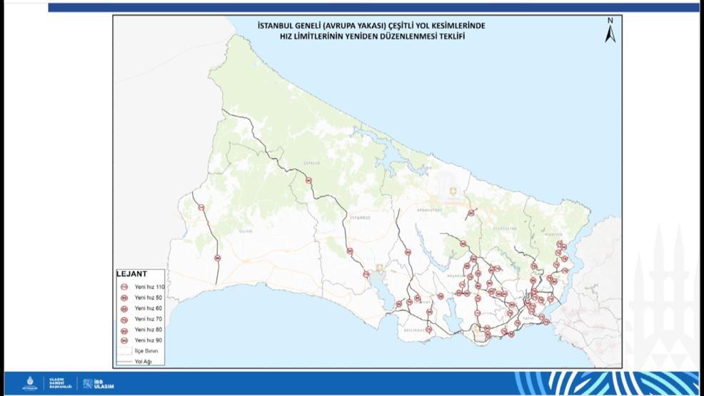 İstanbulda 84 noktada hız limitleri güncellendi: İşte cadde cadde yeni hız limitleri