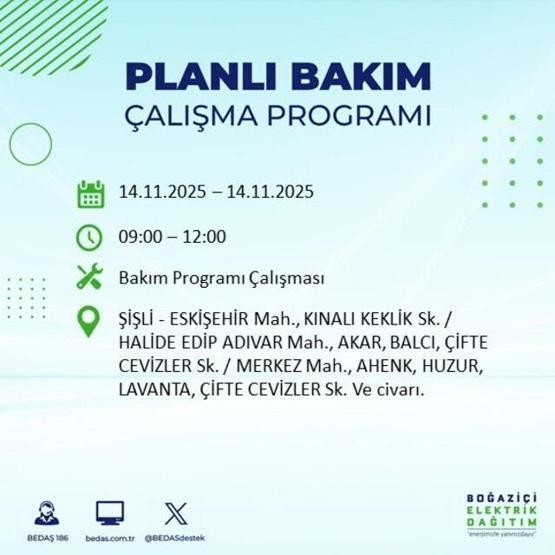 İstanbulda Elektrikler Ne Zaman Gelecek AYEDAŞ ve BEDAŞ açıkladı Şişli, Sultangazi, Güngören... 14 KASIM 2025 İSTANBUL ELEKTRİK KESİNTİSİ EKRANI