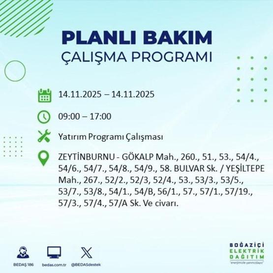 İstanbulda Elektrikler Ne Zaman Gelecek AYEDAŞ ve BEDAŞ açıkladı Şişli, Sultangazi, Güngören... 14 KASIM 2025 İSTANBUL ELEKTRİK KESİNTİSİ EKRANI