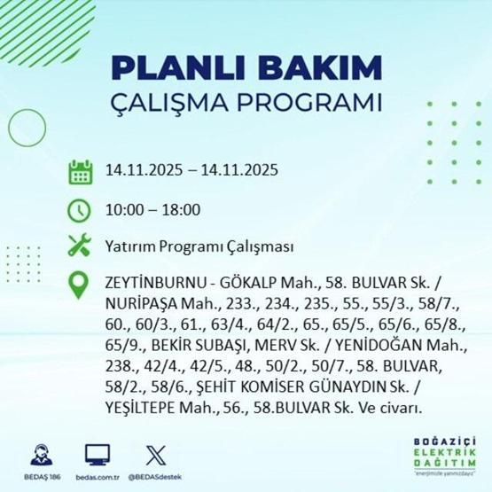 İstanbulda Elektrikler Ne Zaman Gelecek AYEDAŞ ve BEDAŞ açıkladı Şişli, Sultangazi, Güngören... 14 KASIM 2025 İSTANBUL ELEKTRİK KESİNTİSİ EKRANI