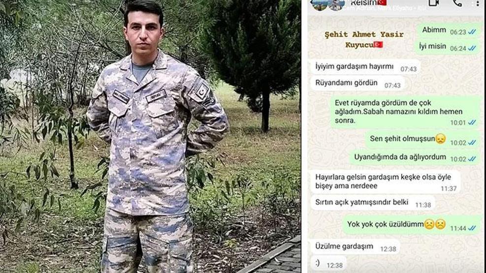 Şehit olacağını rüyasında görmüş Son yazışmaları ortaya çıktı Ağlatan mesajlar...