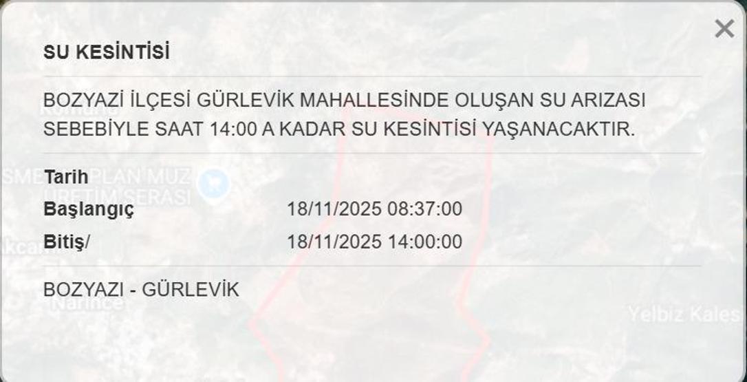 MESKİ MERSİN SU KESİNTİSİ 18 KASIM: Mersinde Sular Ne Zaman Gelecek Mersin Su Kesintisi Ne Zaman Bitecek