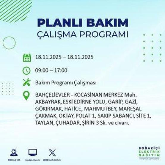 BEDAŞ İSTANBUL ELEKTRİK KESİNTİSİ 18 KASIM: İstanbulda Elektrikler Ne Zaman Gelecek İstanbul Elektrik Kesintisi Ne Zaman Bitecek