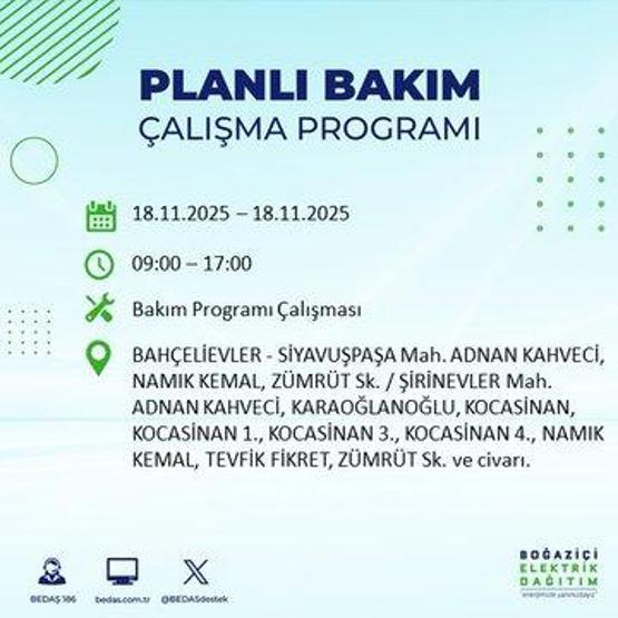 BEDAŞ İSTANBUL ELEKTRİK KESİNTİSİ 18 KASIM: İstanbulda Elektrikler Ne Zaman Gelecek İstanbul Elektrik Kesintisi Ne Zaman Bitecek