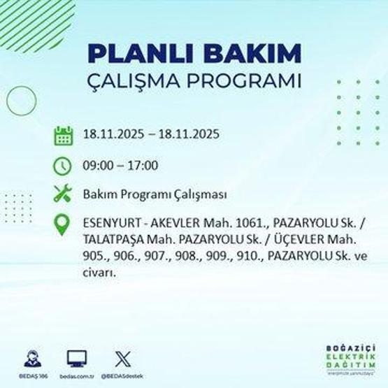 BEDAŞ İSTANBUL ELEKTRİK KESİNTİSİ 18 KASIM: İstanbulda Elektrikler Ne Zaman Gelecek İstanbul Elektrik Kesintisi Ne Zaman Bitecek