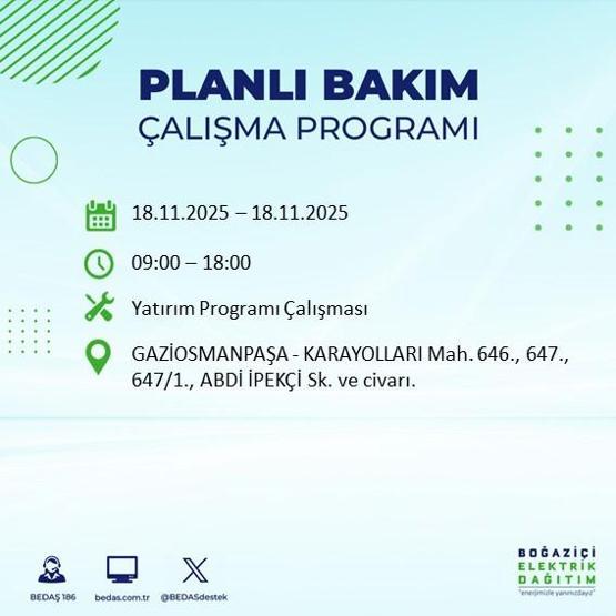 BEDAŞ İSTANBUL ELEKTRİK KESİNTİSİ 18 KASIM: İstanbulda Elektrikler Ne Zaman Gelecek İstanbul Elektrik Kesintisi Ne Zaman Bitecek