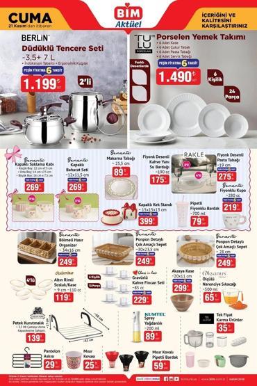 BİM AKTÜEL ÜRÜNLER KATALOĞU 21 KASIM 2025 | BİMde bu hafta neler var İşte tam liste...