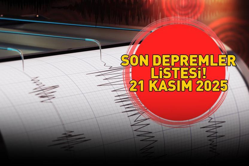 SON DAKİKA DEPREM HABERLERİ 21 KASIM 2025 | Deprem mi oldu, nerede, kaç şiddetinde Kandilli Rasathanesi – AFAD açıkladı: Balıkesir, Malatya, Manisa...
