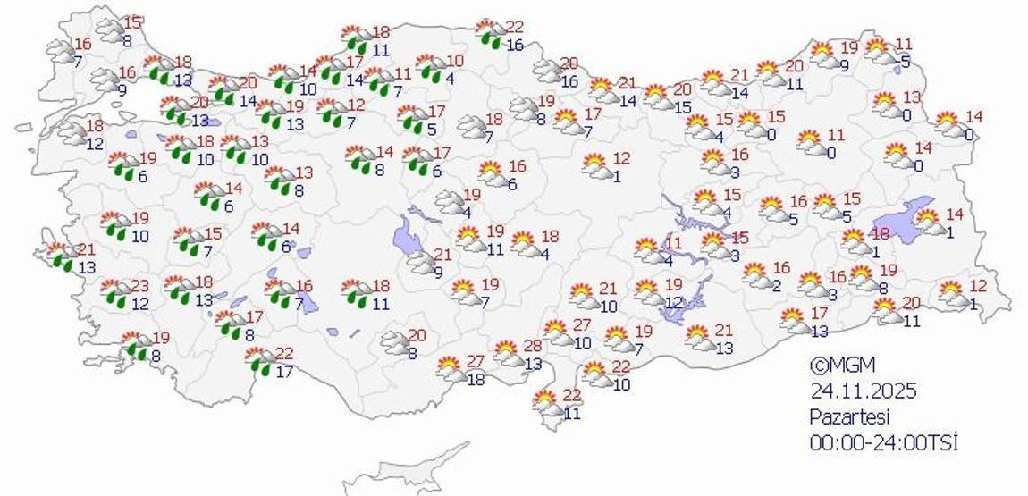 SON DAKİKA HAVA DURUMU HABERLERİ 21 KASIM 2025 | Ankara, İzmir ve İstanbulda hava nasıl olacak Meteoroloji uyardı Hızı 70 kmyi bulacak