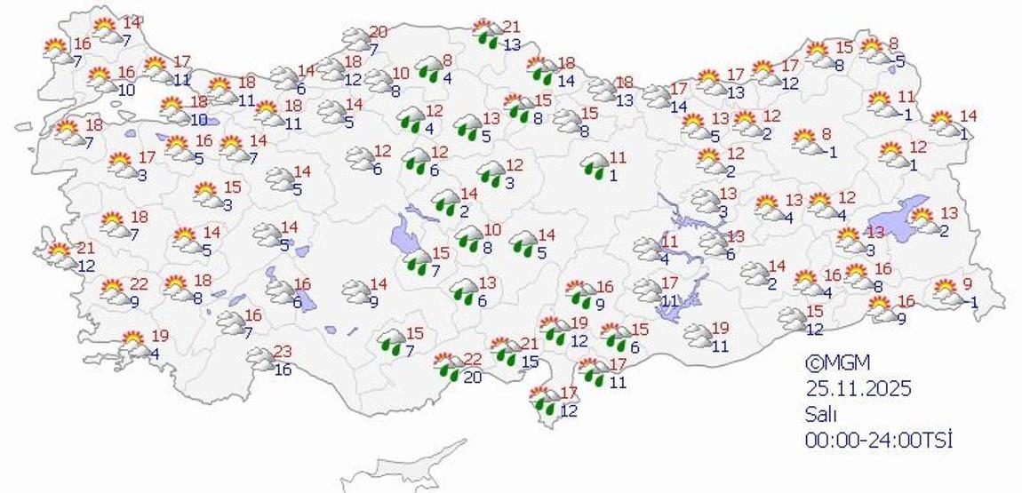 SON DAKİKA HAVA DURUMU HABERLERİ 21 KASIM 2025 | Ankara, İzmir ve İstanbulda hava nasıl olacak Meteoroloji uyardı Hızı 70 kmyi bulacak