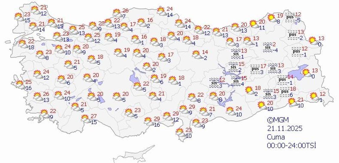 SON DAKİKA HAVA DURUMU HABERLERİ 21 KASIM 2025 | Ankara, İzmir ve İstanbulda hava nasıl olacak Meteoroloji uyardı Hızı 70 kmyi bulacak