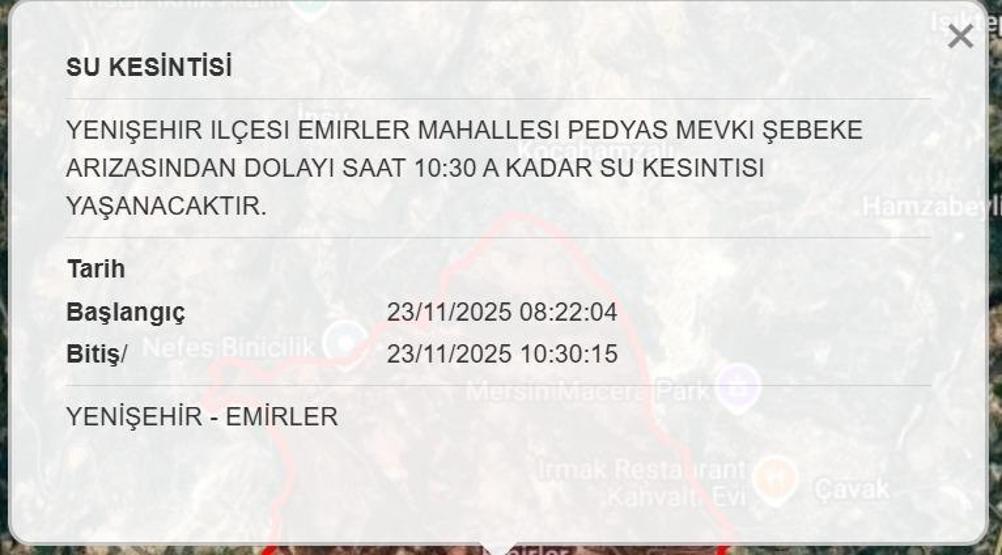 MESKİ MERSİN SU KESİNTİSİ 23 KASIM: Mersinde Sular Ne Zaman Gelecek Mersin Su Kesintisi Ne Zaman Bitecek