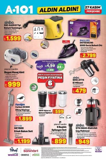 27 KASIM A101 KATALOĞU: A101 Aktüel Ürünler Listesi Yayında İşte Bu Haftanın Öne Çıkan Kampanyaları...