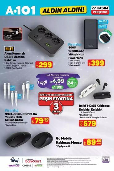 27 KASIM A101 KATALOĞU: A101 Aktüel Ürünler Listesi Yayında İşte Bu Haftanın Öne Çıkan Kampanyaları...